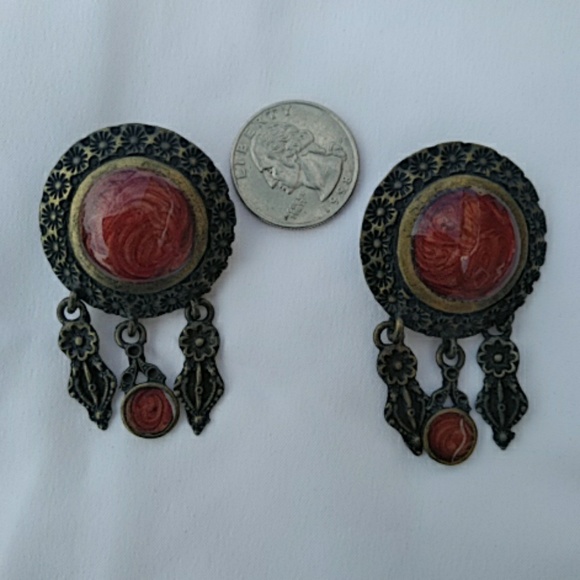 Vintage Jewelry - Jumbo vintage eaarings